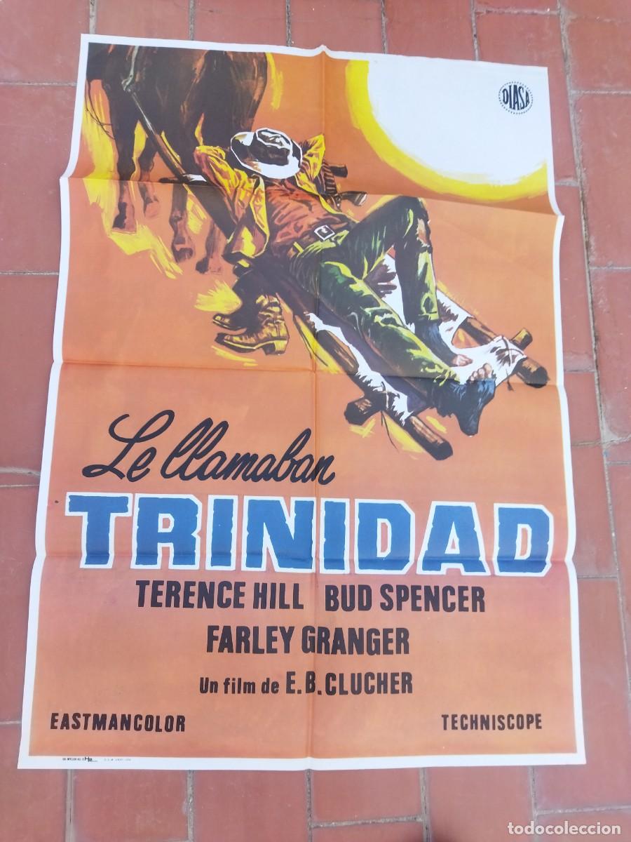 Cine: cartel de cine 70x 100 aprox movie poster LE LLAMABAN TRINIDAD bud spencer terence hill a&ntilde;o 1979