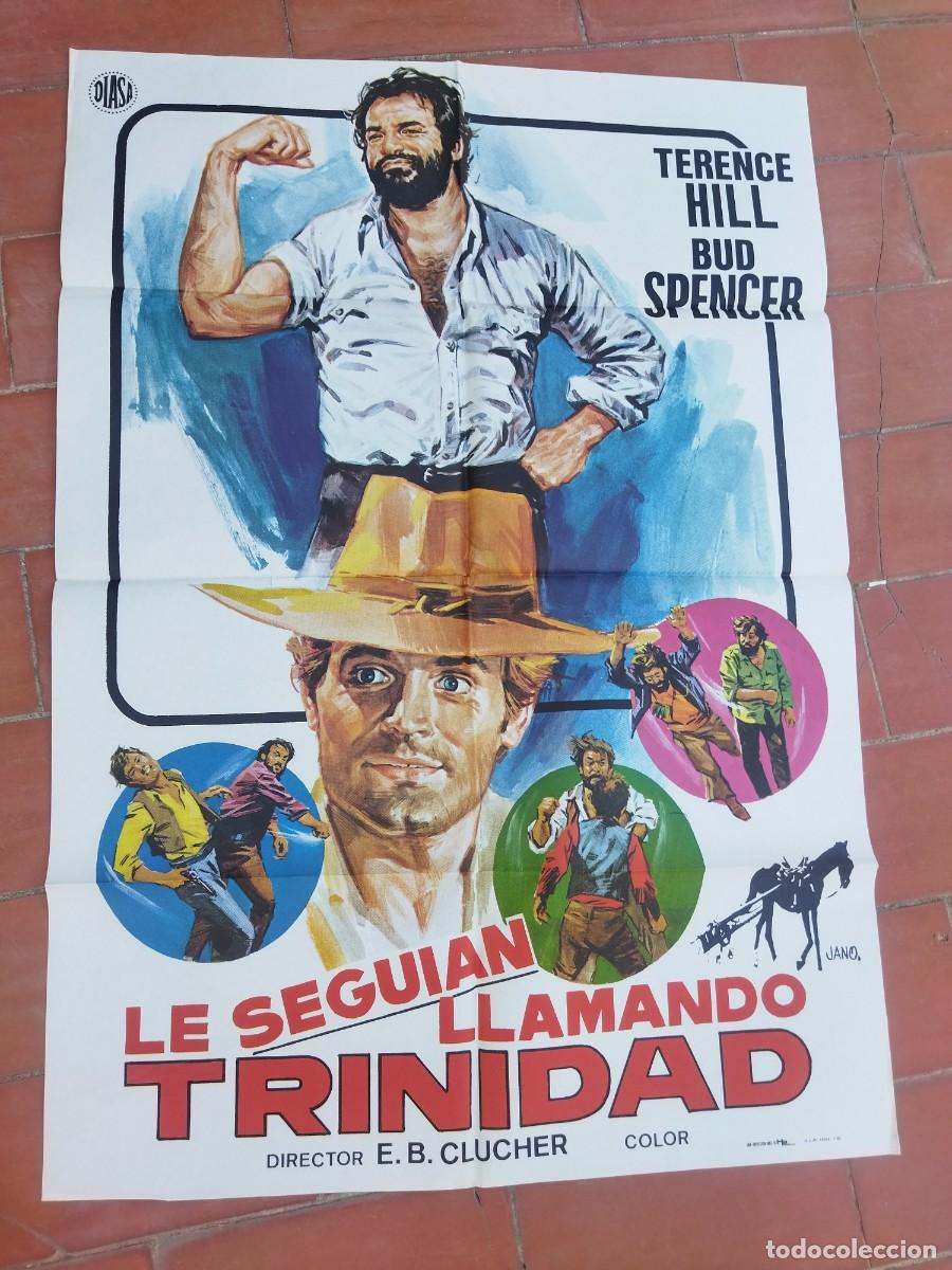 Cine: cartel de cine 70x 100 aprox movie poster LE LLAMABAN TRINIDAD bud spencer terence hill a&ntilde;o 1979