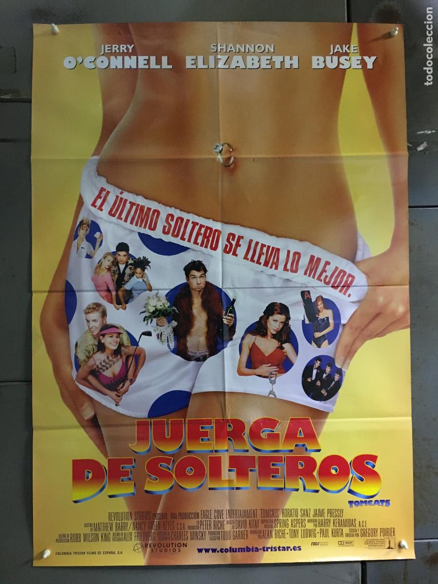 Cine: AFH68 JUERGA DE SOLTEROS JERRY O'CONNELL SHANNON ELIZABETH POSTER ORIGINAL ESTRENO 70X100 h0