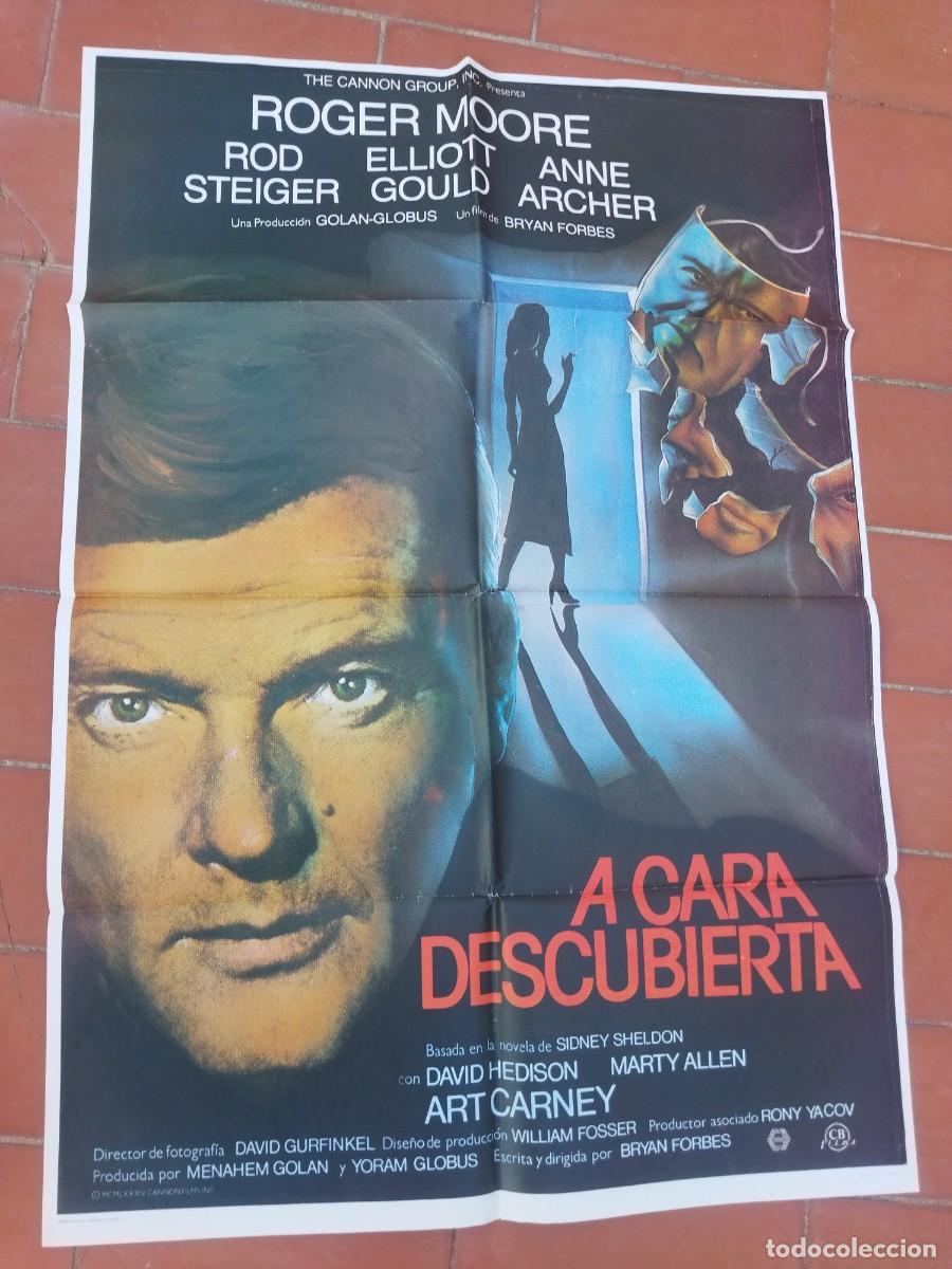 Cine: cartel de cine 70x 100 aprox movie poster A CARA DESCUBIERTA roger moore bryan forbes anne archer