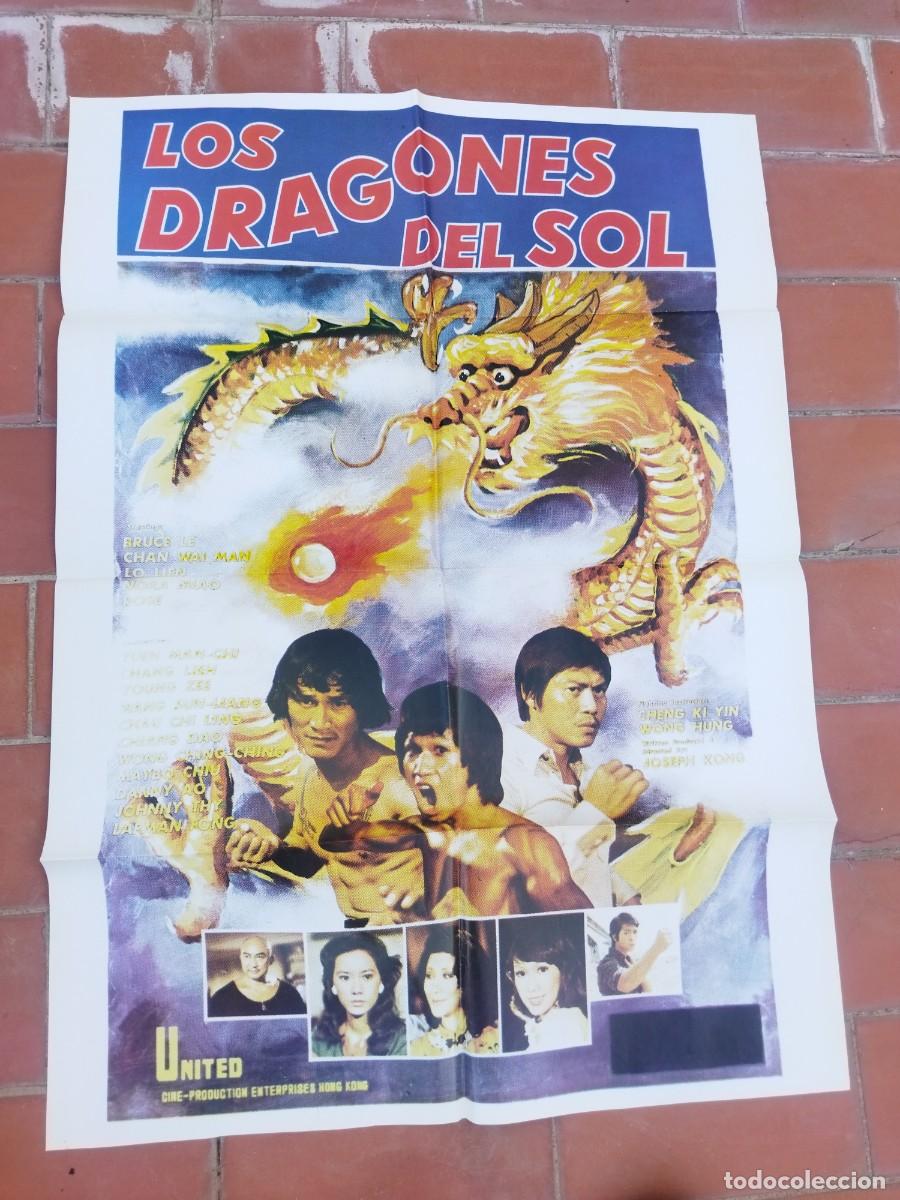 Cine: cartel de cine 70x 100 aprox movie poster LOS DRAGONES DEL SOL bruce le joseph kong