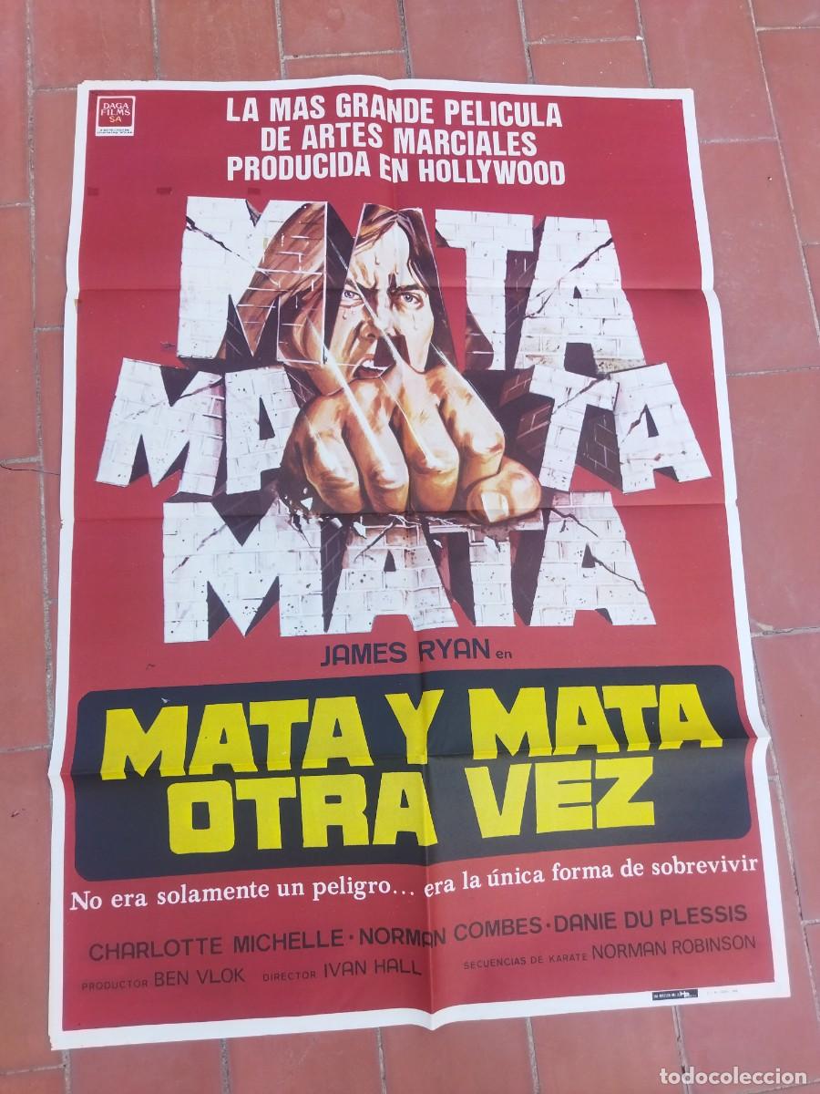 Cine: cartel de cine 70x 100 aprox movie poster MATA Y MATA OTRA VEZ james ryan ivan hall
