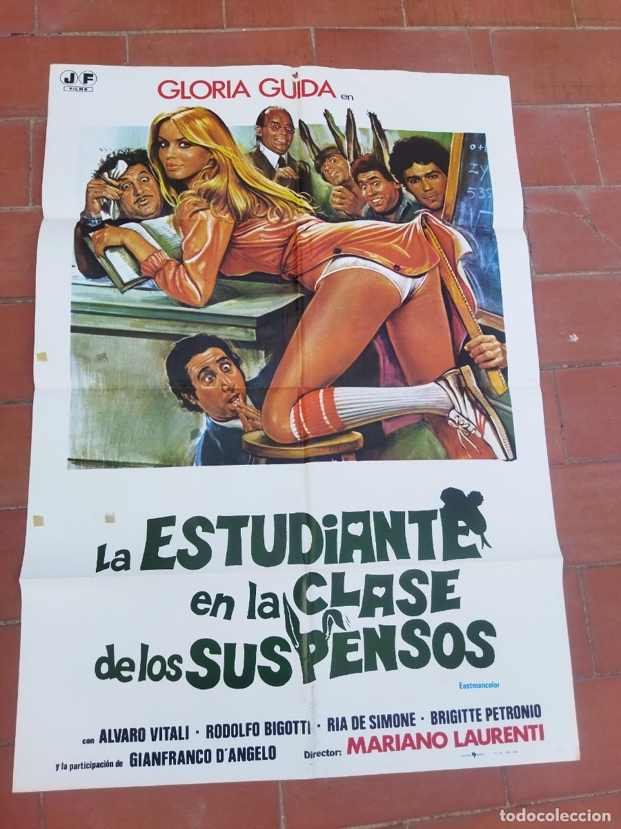 Cine: cartel de cine 70x 100 aprox movie poster LA ESTUDIANTE EN LA CLASE DE LOS SUSPENSOS gloria guida