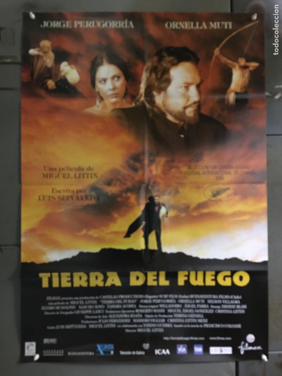 Cine: AFH70 TIERRA DEL FUEGO JORGE PERUGORRIA ORNELLA MUTI POSTER ORIGINAL ESTRENO 70X100