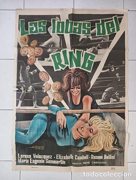Cine: VKD 2271 LAS LOBAS DEL RING WRESTLING MEJICANO ADOS POSTER ORIGINAL 70X100 ESTRENO