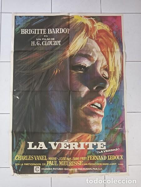 Cine: VKD 2272 LA VERITE BRIGITTE BARDOT CLOUZOT MAC POSTER ORIGINAL 70X100 ESTRENO
