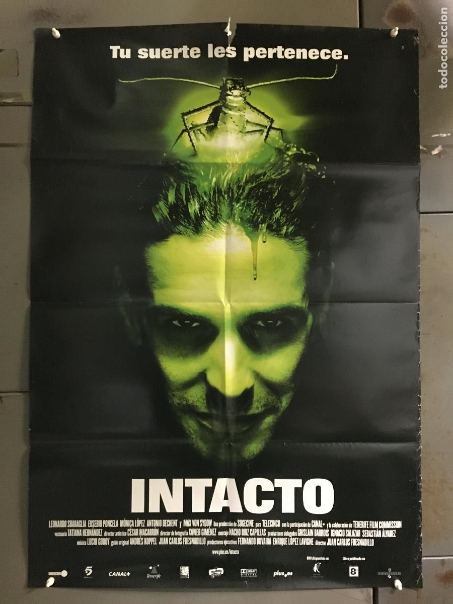 Cine: AFH77 INTACTO LEONARDO SBARAGLIA EUSEBIO PONCELA POSTER ORIGINAL 70X100 ESTRENO h0
