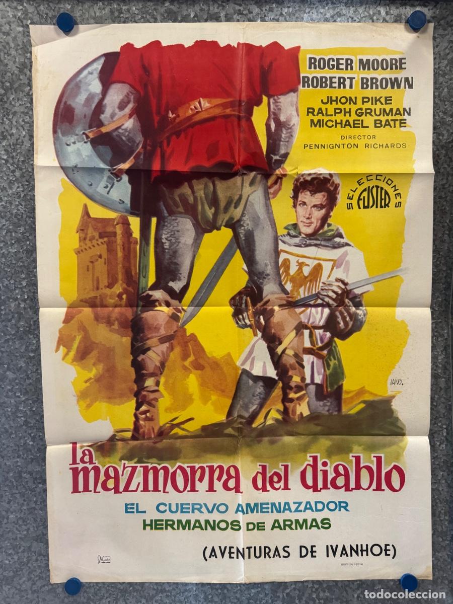 Cine: La mazmorra del diablo, Roger Moore, Robert Brown, A&ntilde;o 1961, POSTER ORIGINAL