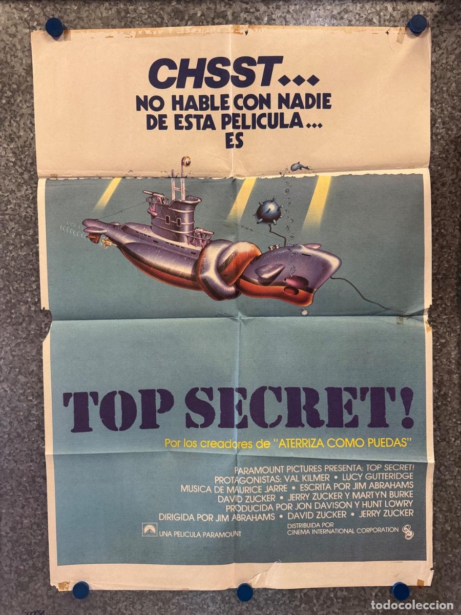 Cine: Top secret, Val Kilmer, Lucy Gutteridge, A&ntilde;o 1964, POSTER ORIGINAL