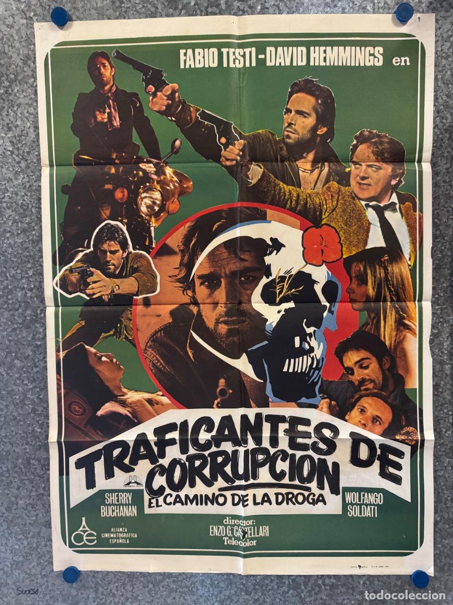 Cine: Traficantes de corrupci&oacute;n, Fabio Testi, David Hemmings, A&ntilde;o 1978, POSTER ORIGINAL