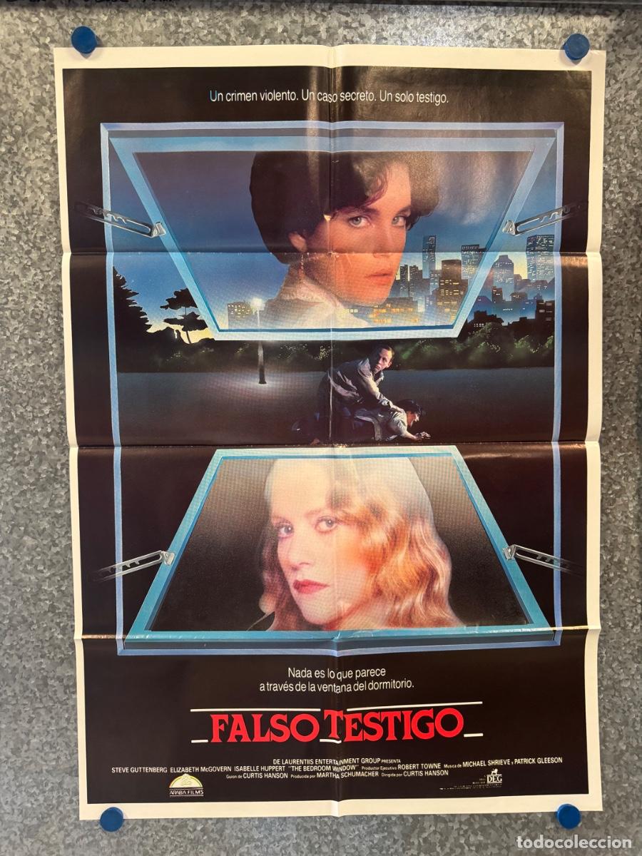 Cine: Falso testigo, Steve Guttenberg, Isabelle Huppert, POSTER ORIGINAL