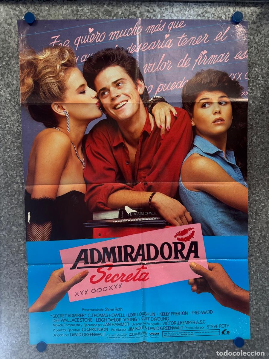 Cine: Admiradora secreta, Thomas Howell, Kelly Preston, A&ntilde;o 1985, POSTER ORIGINAL