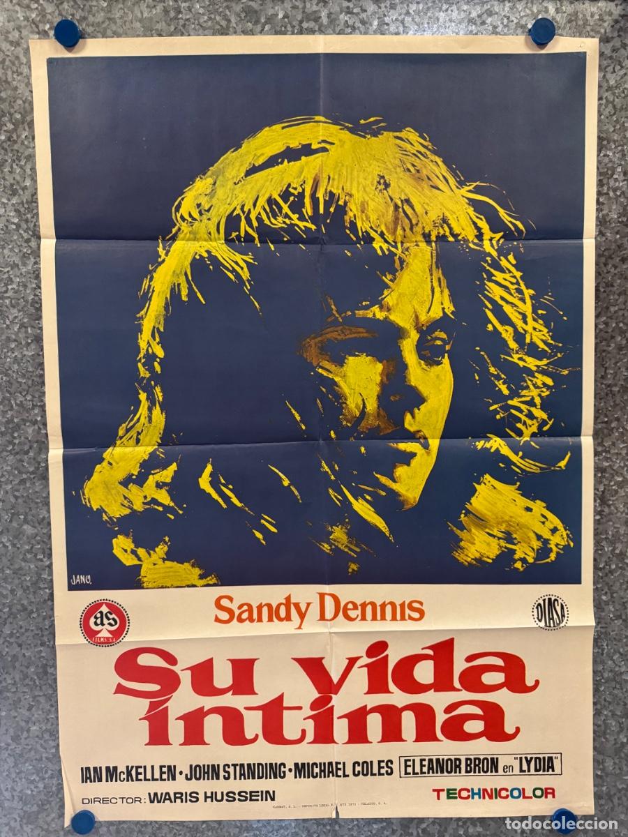 Cine: Su vida intima, Sandy Dennis, John Standing, A&ntilde;o 1971, POSTER ORIGINAL