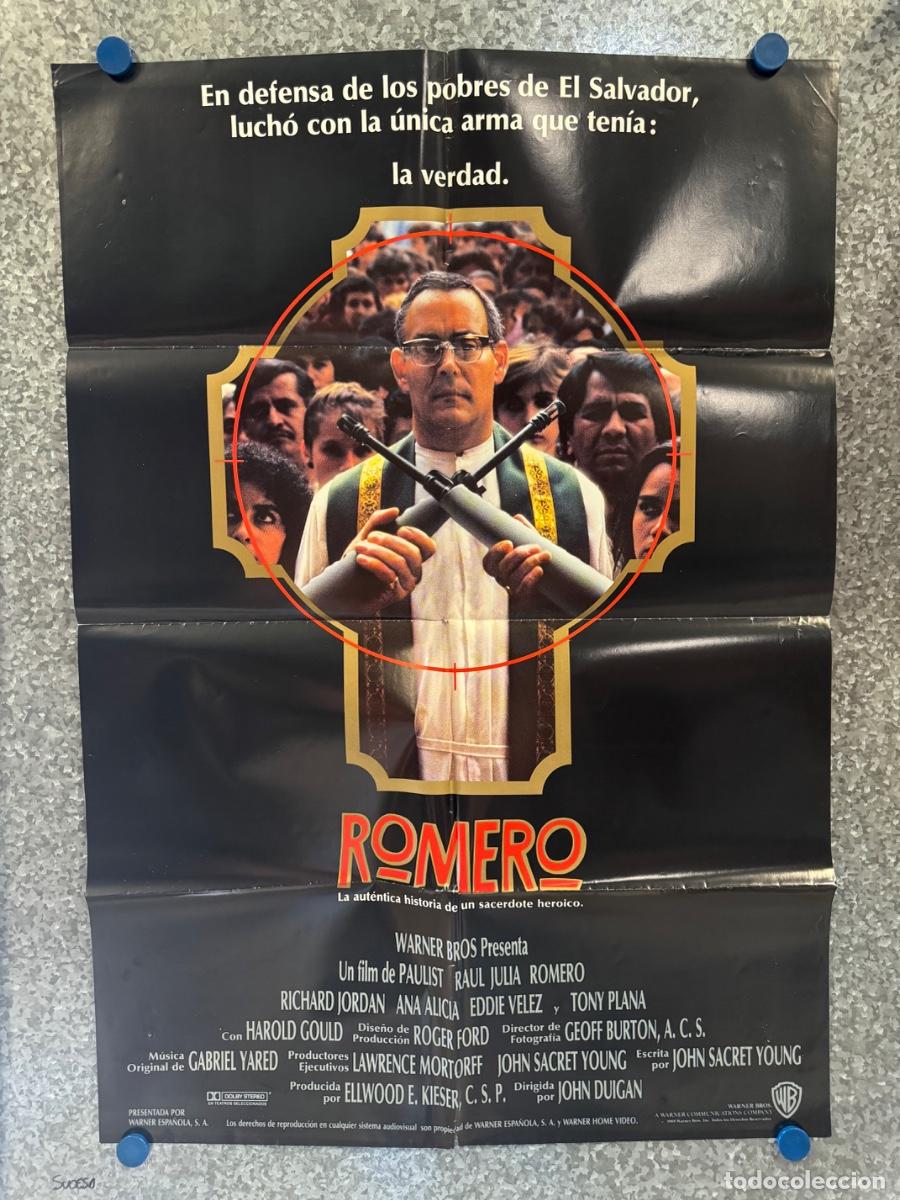 Cine: Romero, Richard Jordan, Ana Alicia, A&ntilde;o 1989, POSTER ORIGINAL