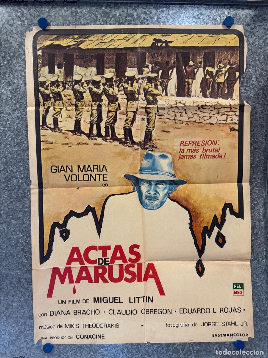 Cine: Actas de Marusia, Gian Maria, Diana Bracho, POSTER ORIGINAL
