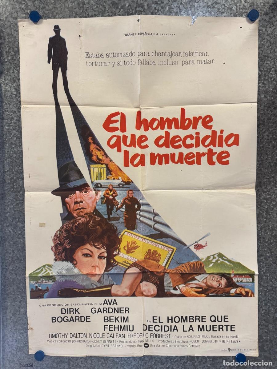 Cine: El hombre que decidia la muerte, Ava Gardner, Dirk Bigarde, A&ntilde;o 1976, POSTER ORIGINAL