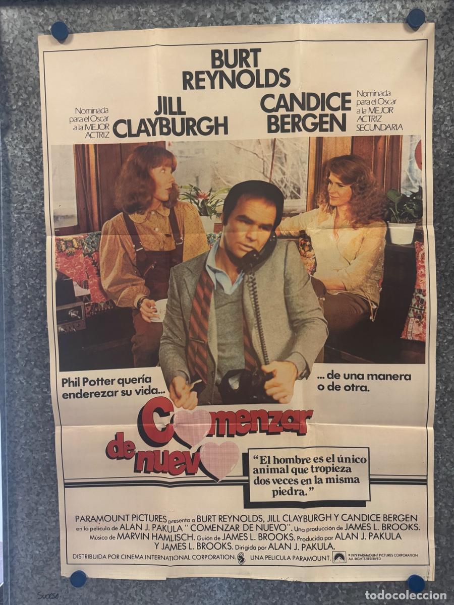 Cine: Comenzar de nuevo, Burt Reynolds, Candice Bergen, A&ntilde;o 1979, POSTER ORIGINAL