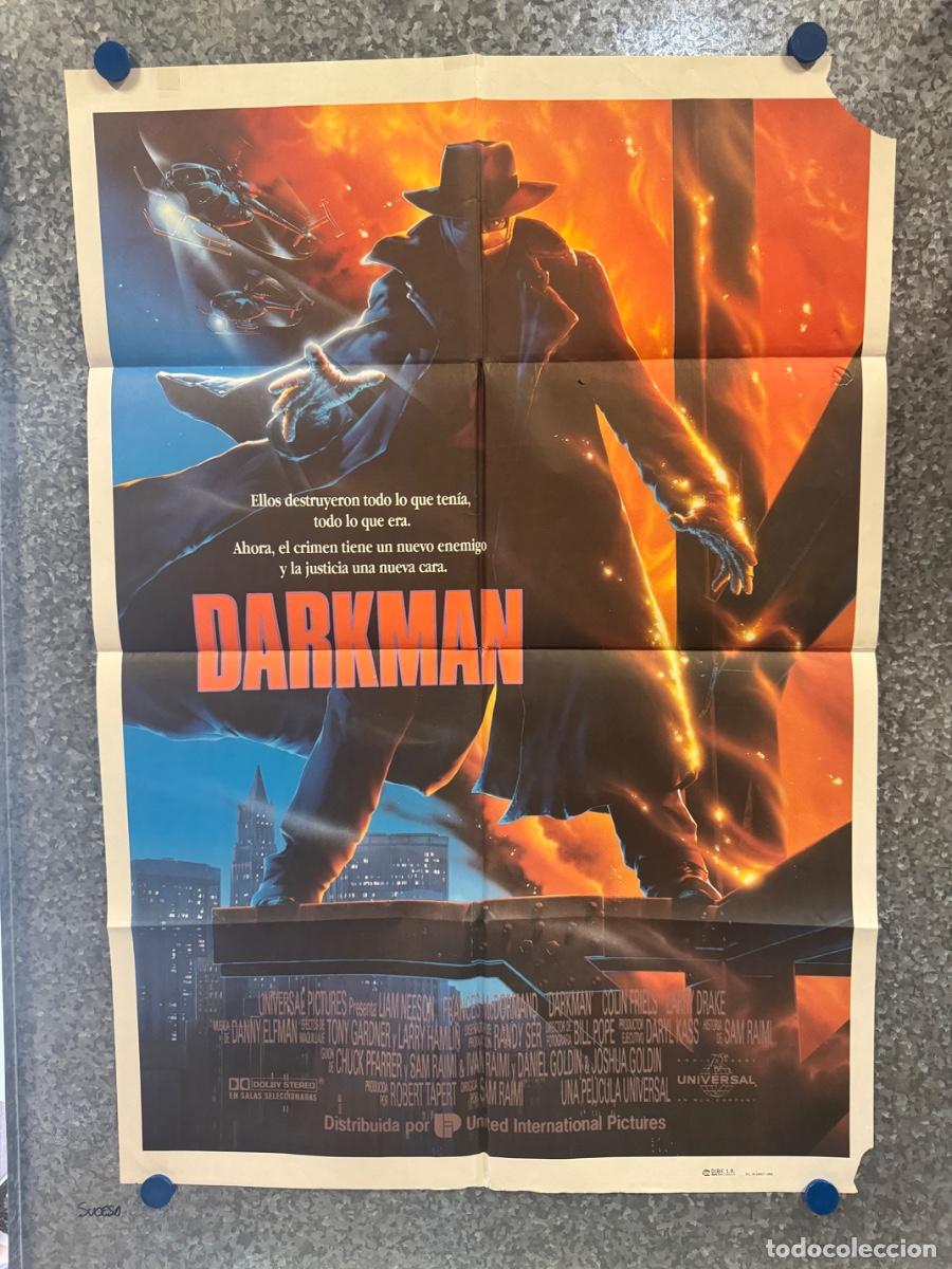 Cine: Darkman, Liam Neeson, Colin Friels, A&ntilde;o 1990, POSTER ORIGINAL