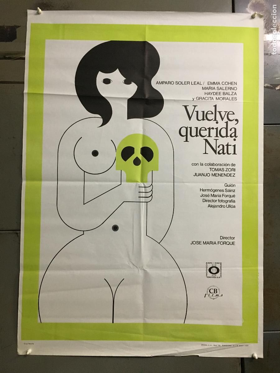 Cinema: AFH88 VUELVE QUERIDA NATI EMMA COHEN AMPARO SOLER LEAL CRUZ NOVILLO POSTER ORIG 70X100 ESTRENO h4