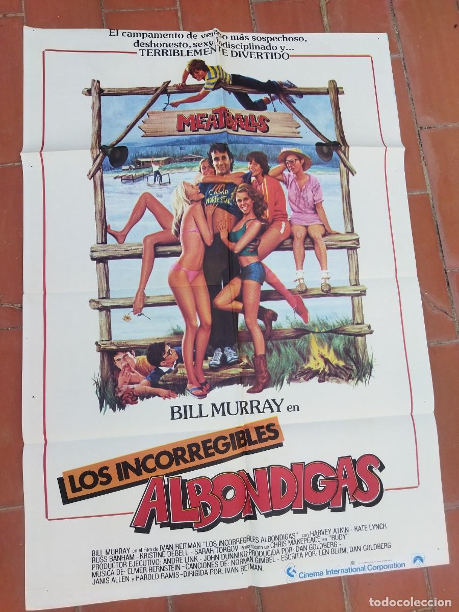 Cine: cartel de cine 70x 100 aprox movie poster LOS INCORREGIBLES ALBONDIGAS bill murray ivan retman