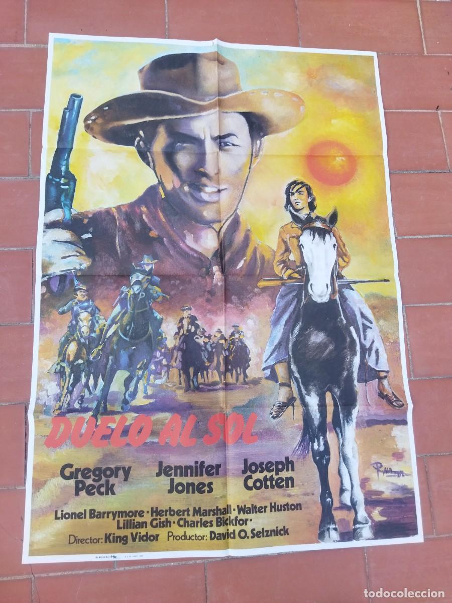 Cine: cartel de cine 70x 100 aprox movie poster DUELO AL SOL gregory peck king vidor jennifer jones