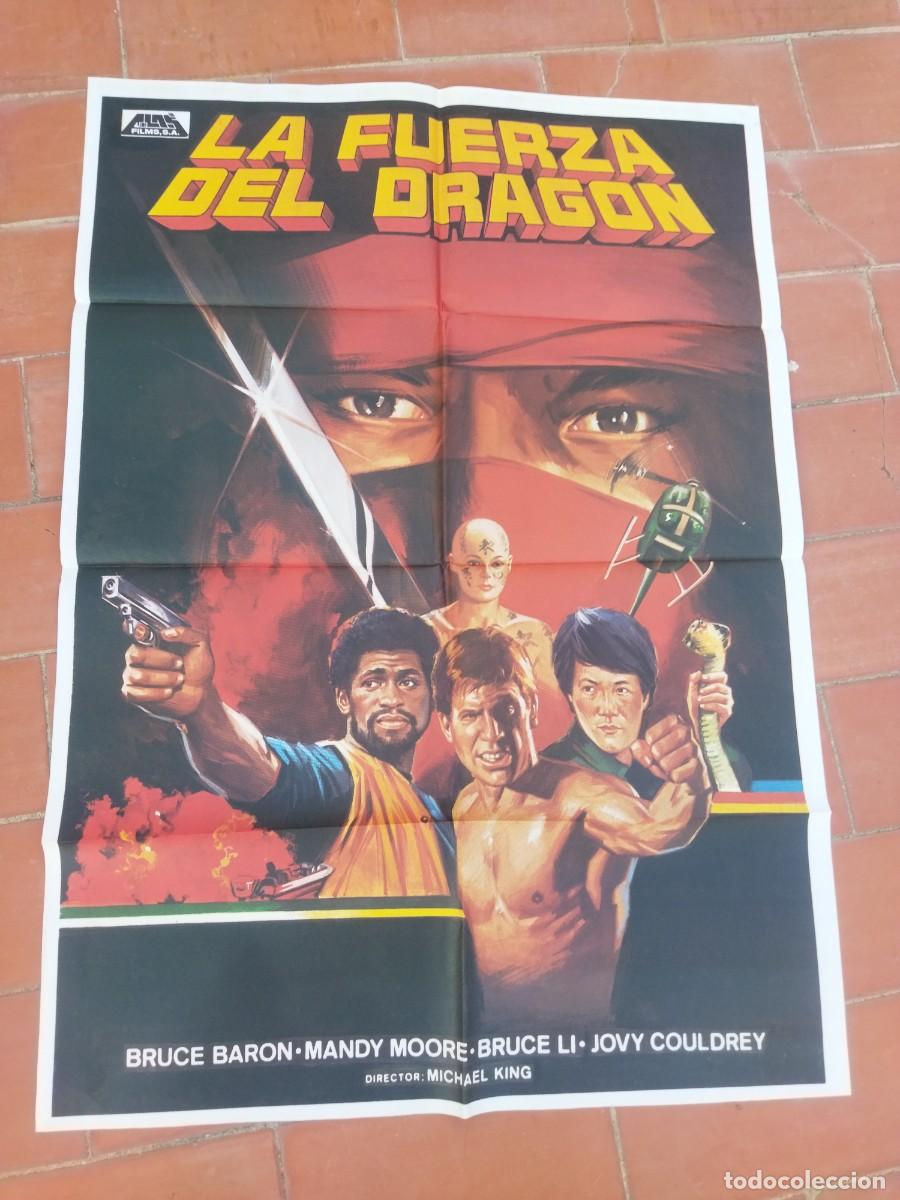Cine: cartel de cine 70x 100 aprox movie poster FUERZA DEL DRAGON michael king bruce baron