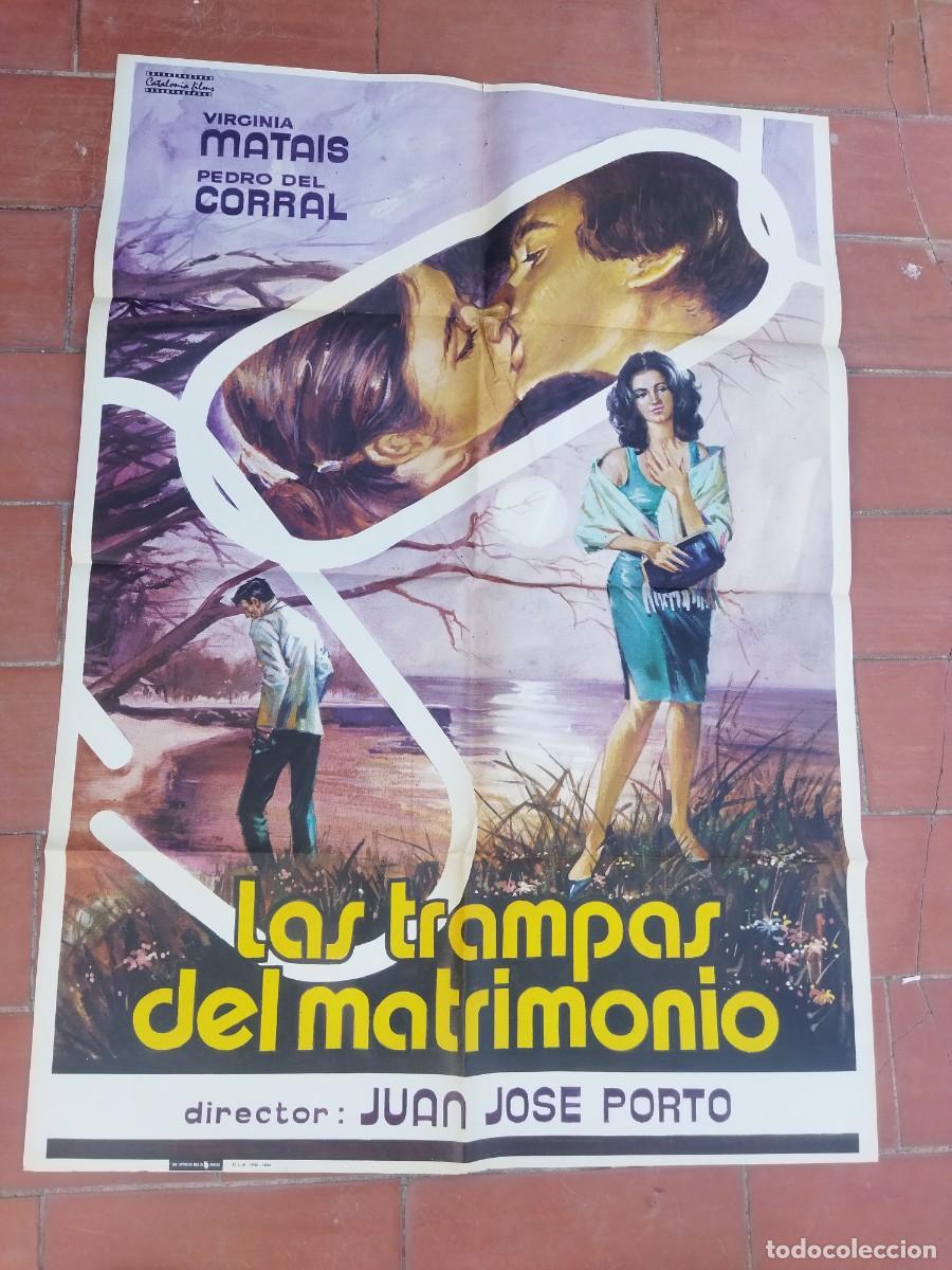 Cine: cartel de cine 70x 100 aprox movie poster LAS TRAMPAS DEL MATRIMONIO virginia matais