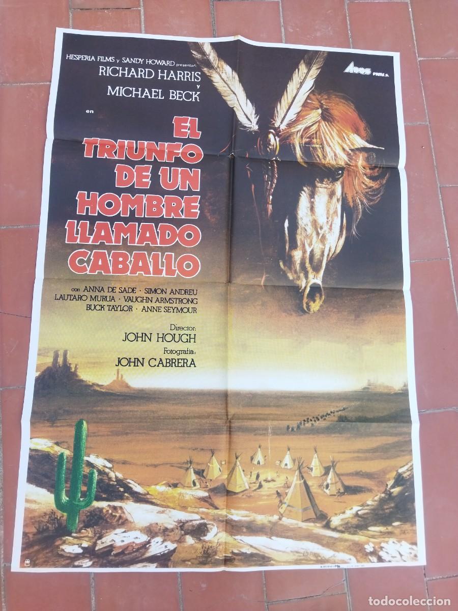 Cine: cartel de cine 70x 100 aprox movie poster EL TRIUNFO DE UN HOMBRE LLAMADO CABALLO richard harris