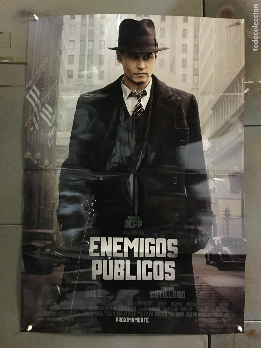 Kino: AFH92 ENEMIGOS PUBLICOS JOHNNY DEPP CHRISTIAN BALE POSTER ORIGINAL 70X100 ESTRENO AVANCE h4