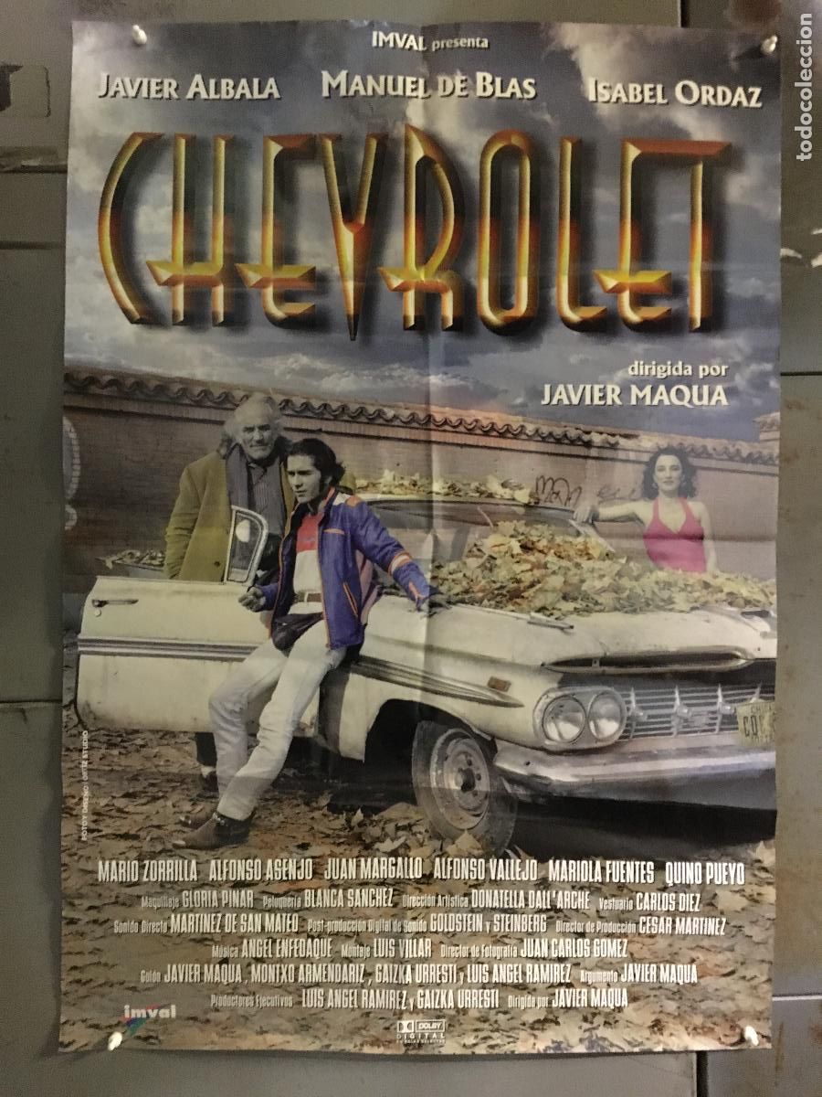 Cine: AFH96 CHEVROLET JAVIER ALBALA MANUEL DE BLAS ISABEL ORDAZ MAQUA POSTER ORIGINAL ESTRENO 70X100 h0