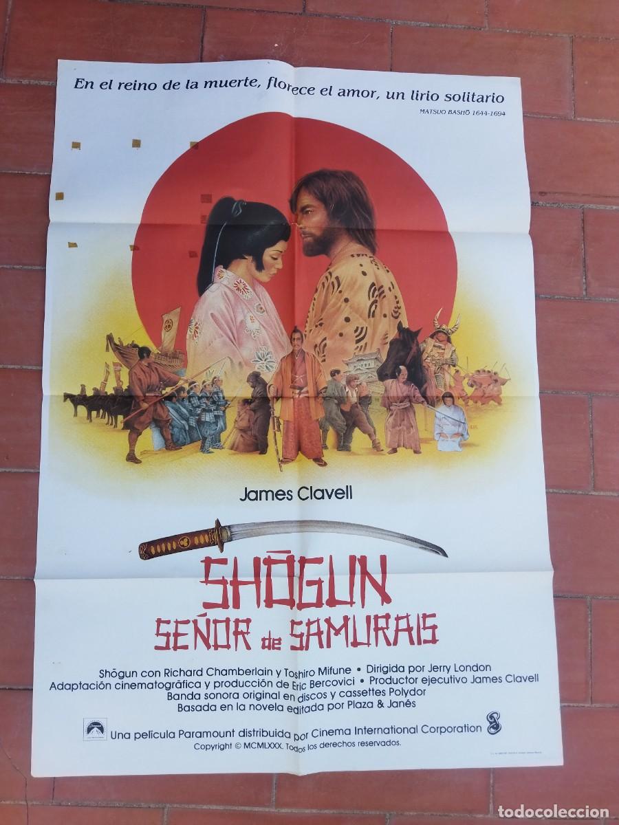 Cine: cartel de cine 70x 100 aprox movie poster SHOGUN SE&Ntilde;ORDE SAMURAIS james clavell jerry london