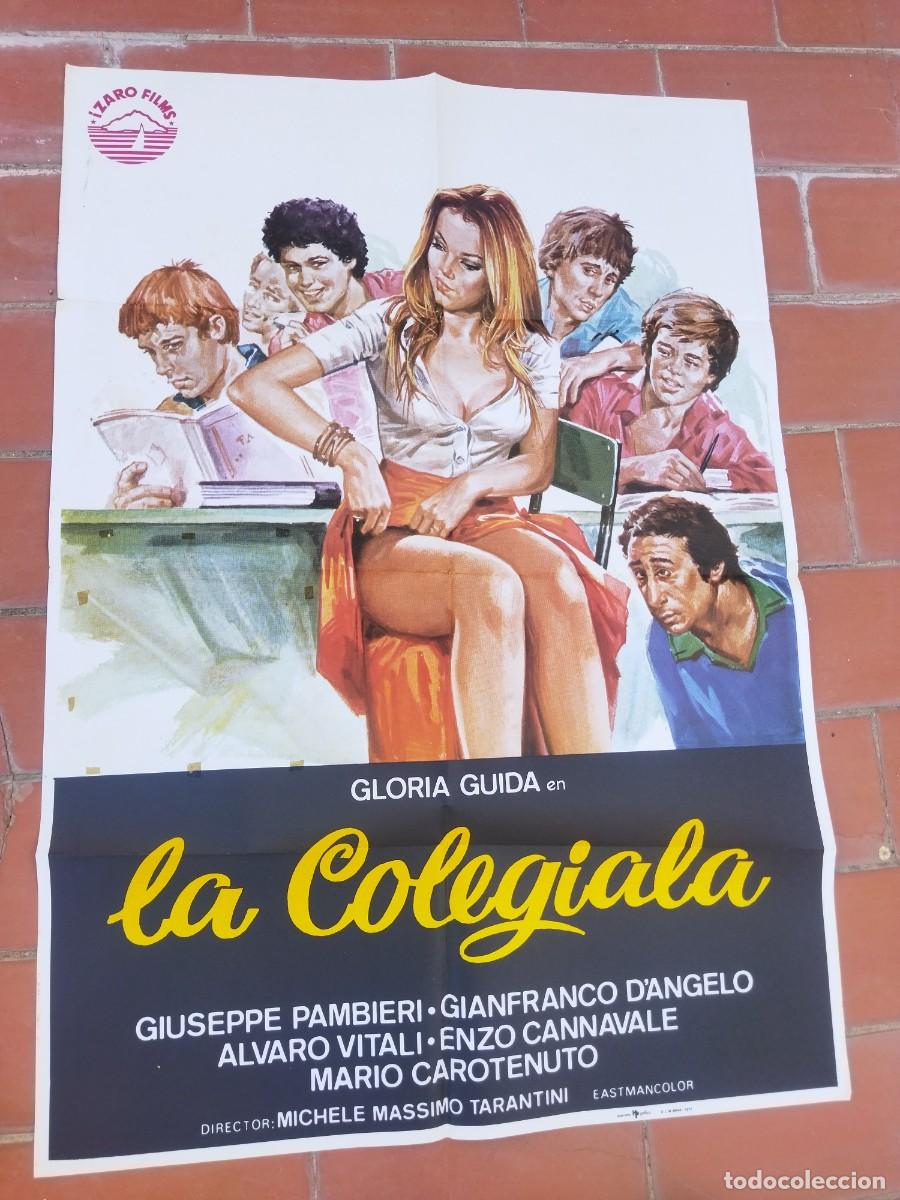 Cine: cartel de cine 70x 100 aprox movie poster LA COLEGIALA groria guida michele massimo tarantini