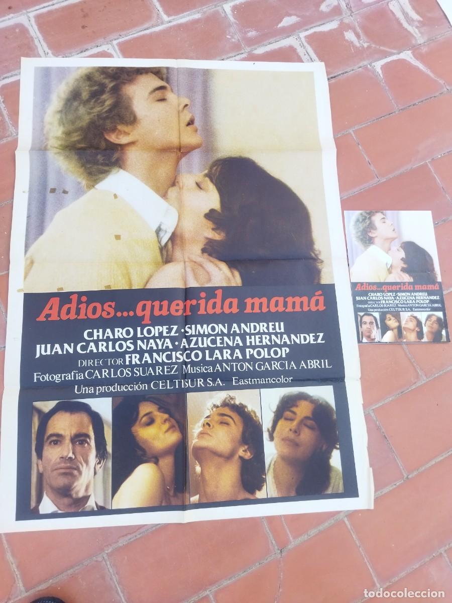 Cine: cartel de cine 70x 100 aprox movie poster +guia ADIOS QUERIDA MAMA charo lopez simon andreu