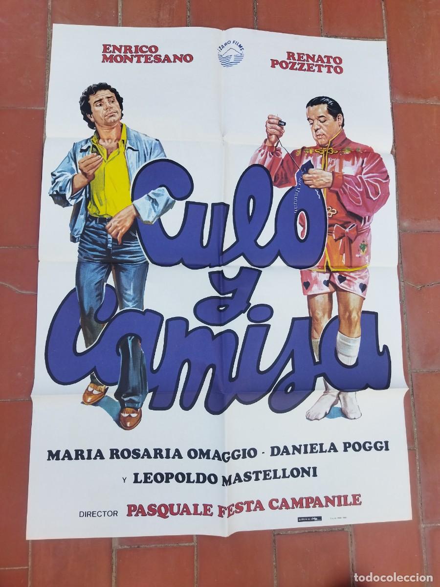 Cine: cartel de cine 70x 100 aprox movie poster CULO Y CAMISA enrico montesano renato pozzetto