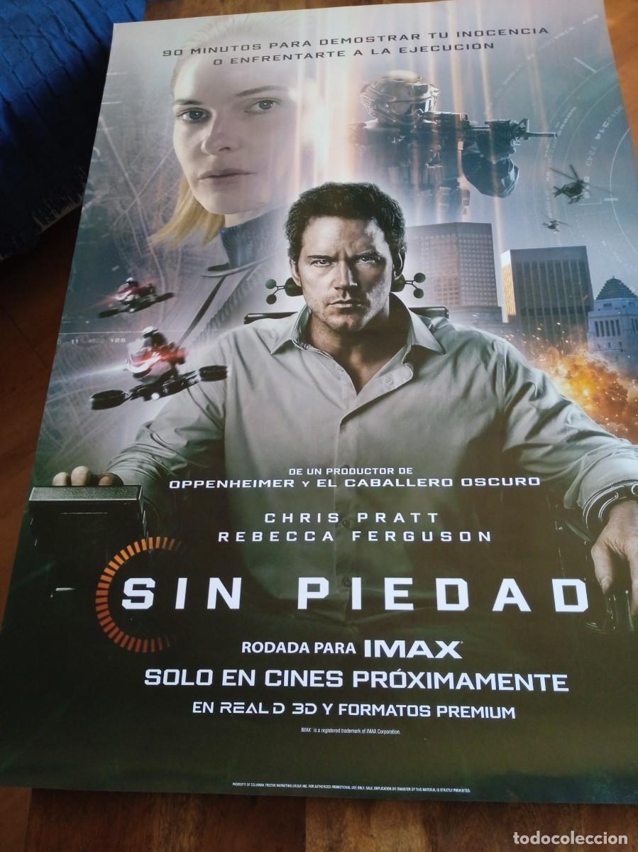 Cine: Sin piedad - Chris Pratt, Rebecca Ferguson, Annabelle Wallis - Poster original Columbia 2026