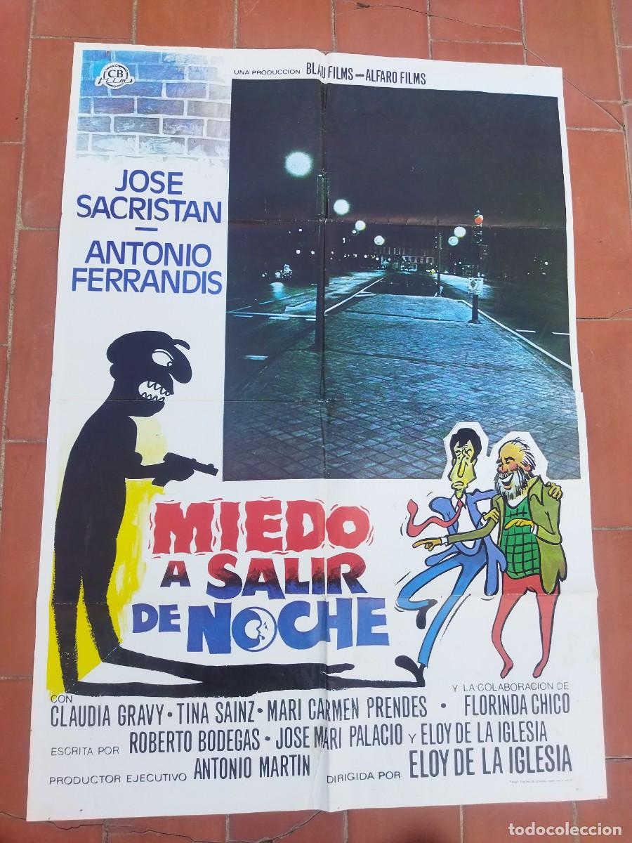 Cinema: cartel de cine 70x 100 aprox movie poster MIEDO A SALIR DE NOCHE eloy de la iglesia jose sacristan