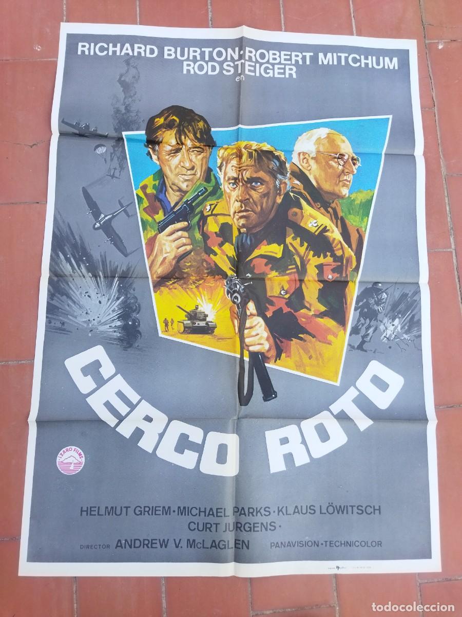 Cine: cartel de cine 70x 100 aprox movie poster CERCO ROTO richard burton robert mitchum