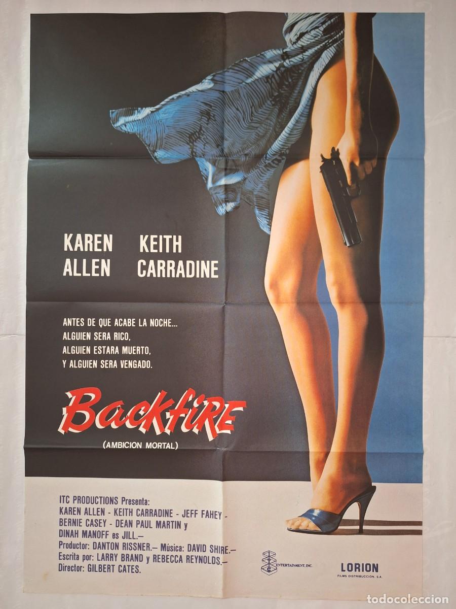 Cine: ANTIGUO CARTEL CINE BACKFIRE AMBICION MORTAL RV P-1925