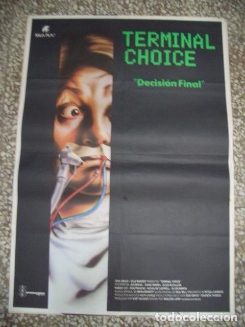 Cine: P&oacute;ster original de cine 70x100xm TERMINAL CHOICE (DECISION FINAL). DIRIGIDA POR SHELDON LARRY