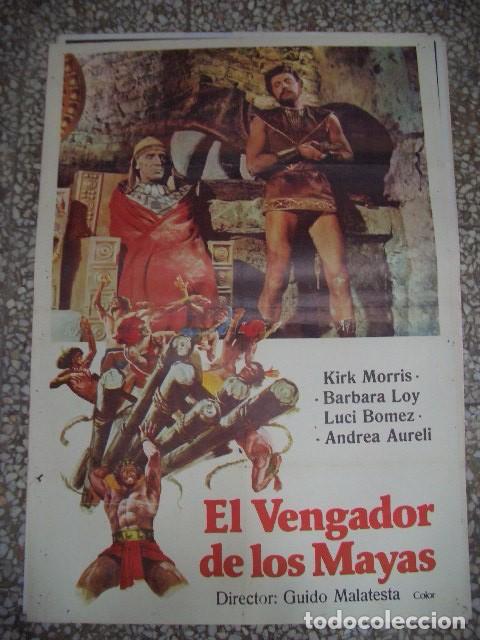 Cine: P&oacute;ster original de cine 70x100xm EL VENGADOR DE LOS MAYAS, KIRK MORRIS