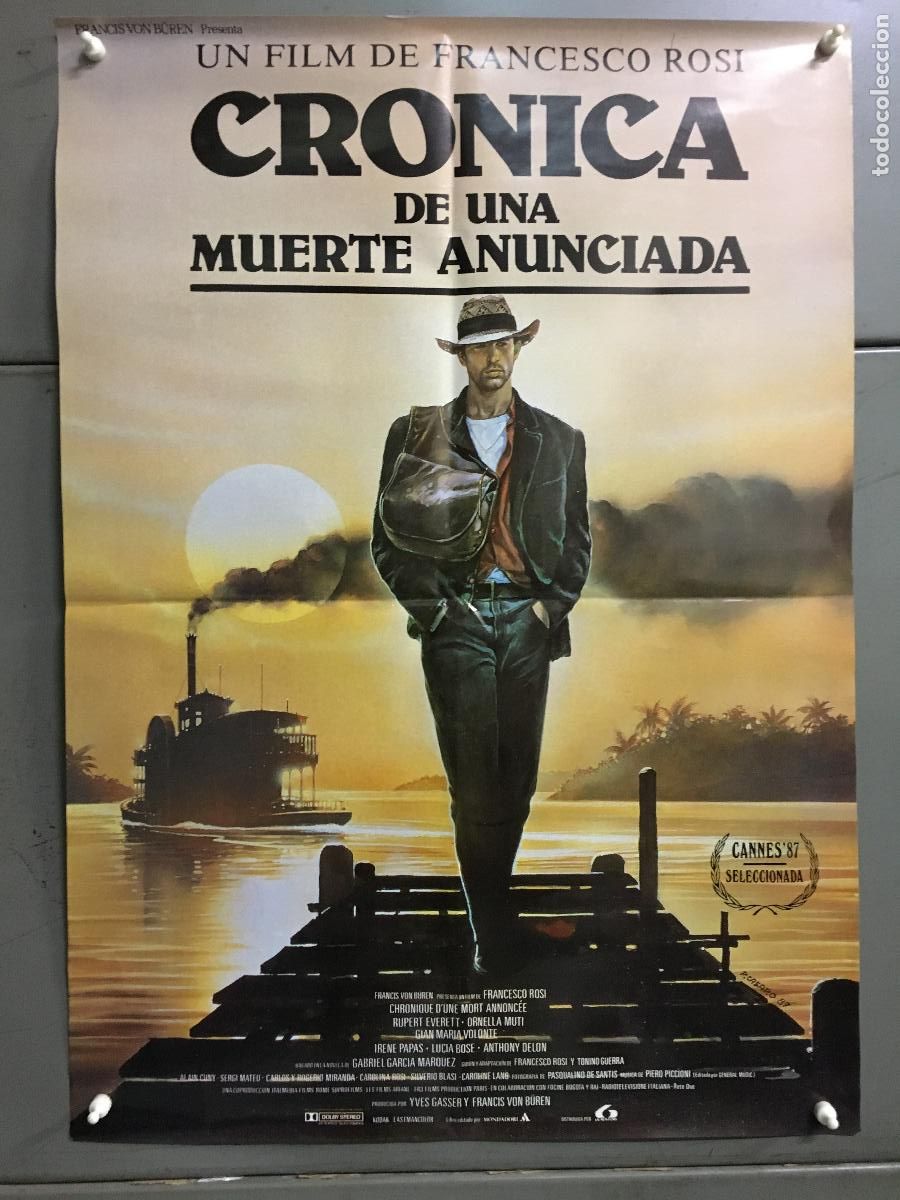 Cin&eacute;ma: AFI05 CRONICA DE UNA MUERTE ANUNCIADA ORNELLA MUTI IRENE PAPAS POSTER ORIGINAL ESTRENO 50X70 h7