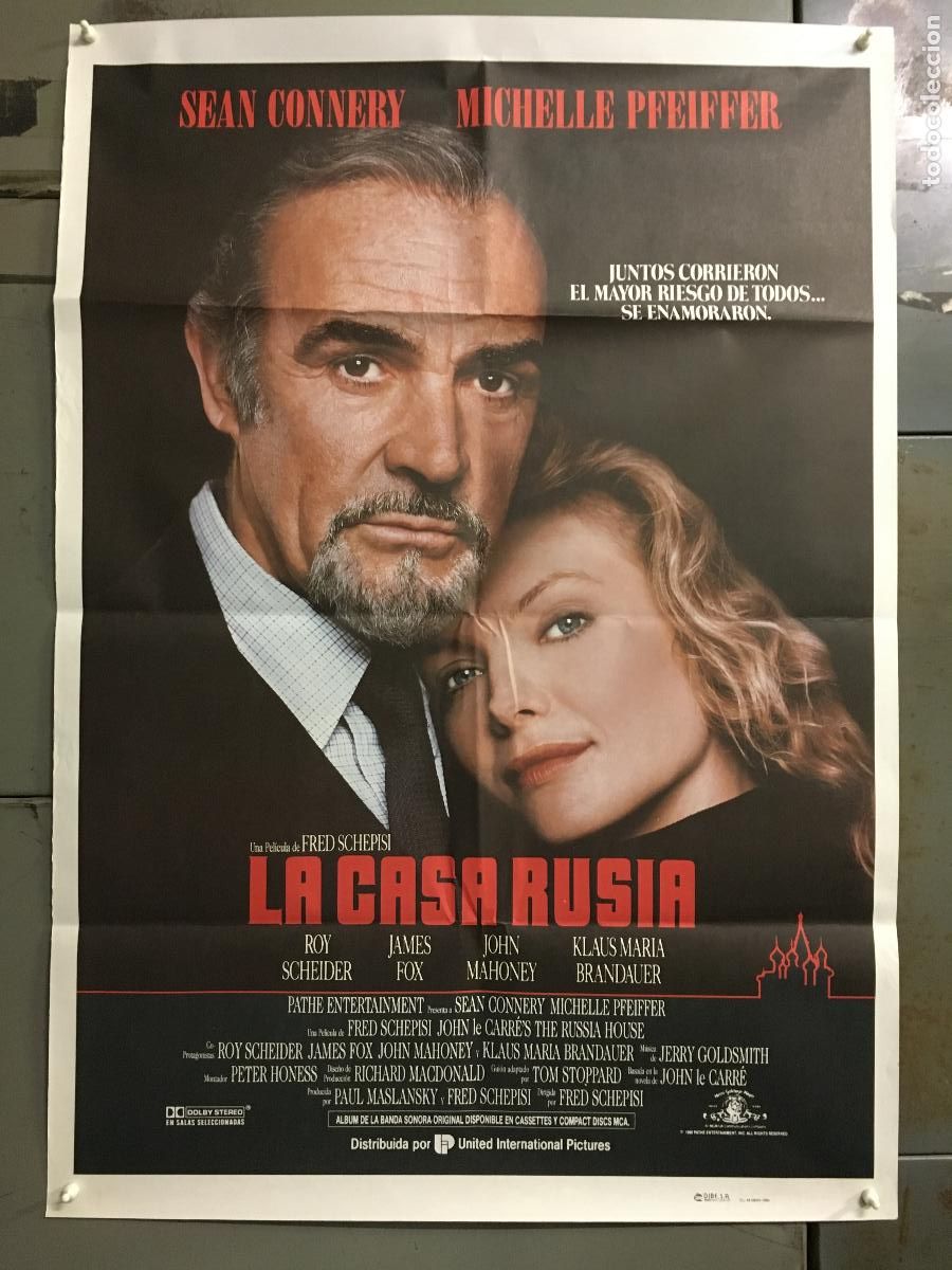Cine: AFI10 LA CASA RUSIA MICHELLE PFEIFFER SEAN CONNERY POSTER ORIGINAL 70X100 ESTRENO h4