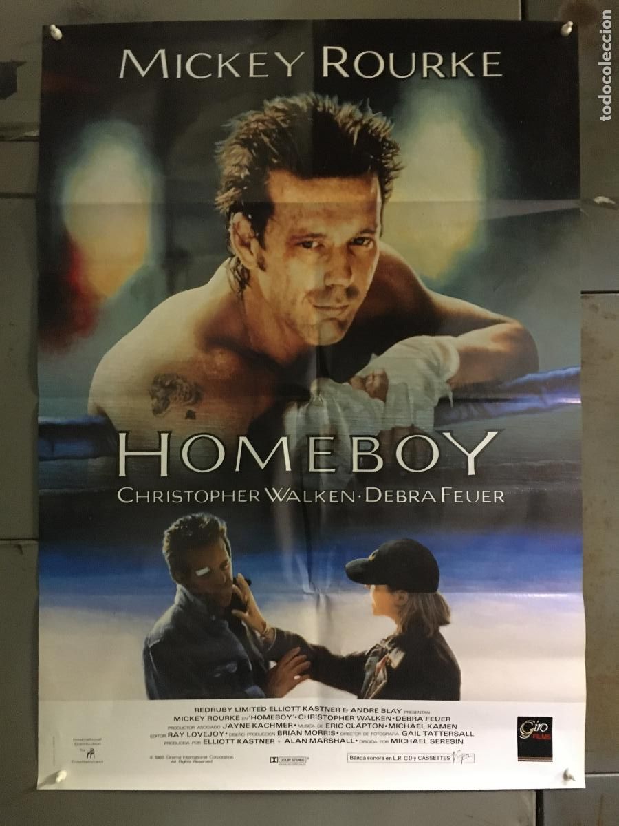 Cine: AFI11 HOMEBOY MICKEY ROURKE BOXEO POSTER ORIGINAL 70X100 ESTRENO h4
