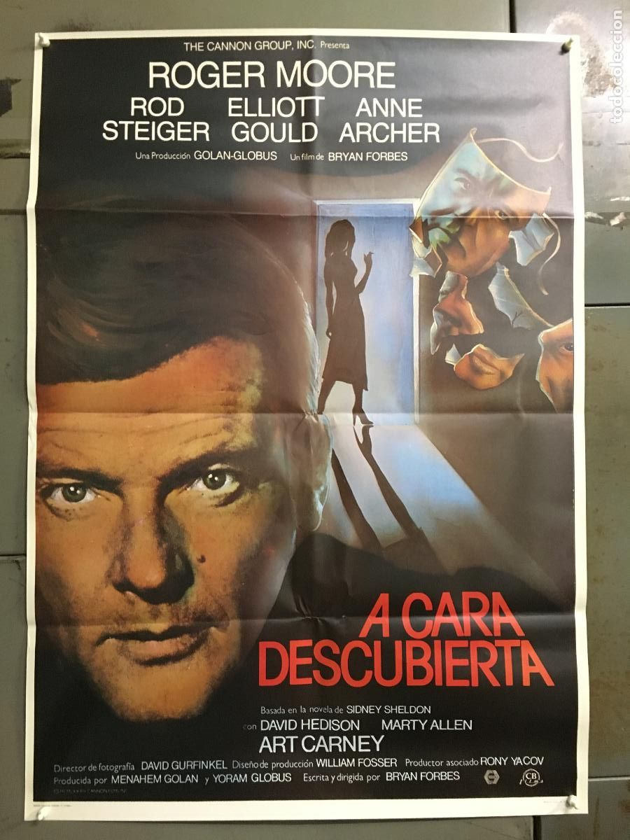 Cine: AFI12 A CARA DESCUBIERTA ROGER MOORE POSTER ORIGINAL 70X100 ESTRENO h4