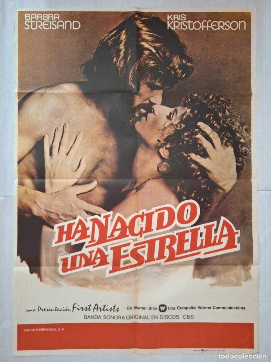 Cine: ANTIGUO CARTEL CINE HA NACIDO UNA ESTRELLA BARBARA STREISAND KRIS KRISTOFFERSON A&Ntilde;O 1977 RV P-1930