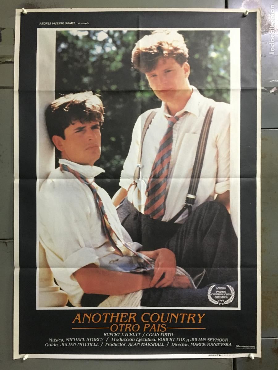 Cine: AFI15 ANOTHER COUNTRY OTRO PAIS RUPERT EVERETT CARY ELWES CULT GAY POSTER ORIGINAL ESTRENO 70X100 h5