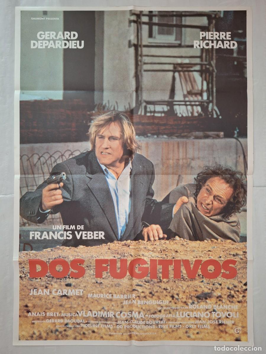 Cine: ANTIGUO CARTEL CINE DOS FUGITIVOS GERARD DEPARDIEU PIERRE RICHARD RV P-1936