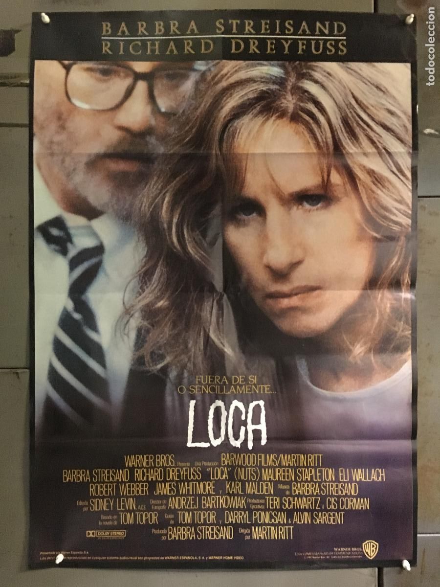 Cine: AFI20 LOCA BARBRA STREISAND POSTER ORIGINAL 70X100 ESTRENO h5