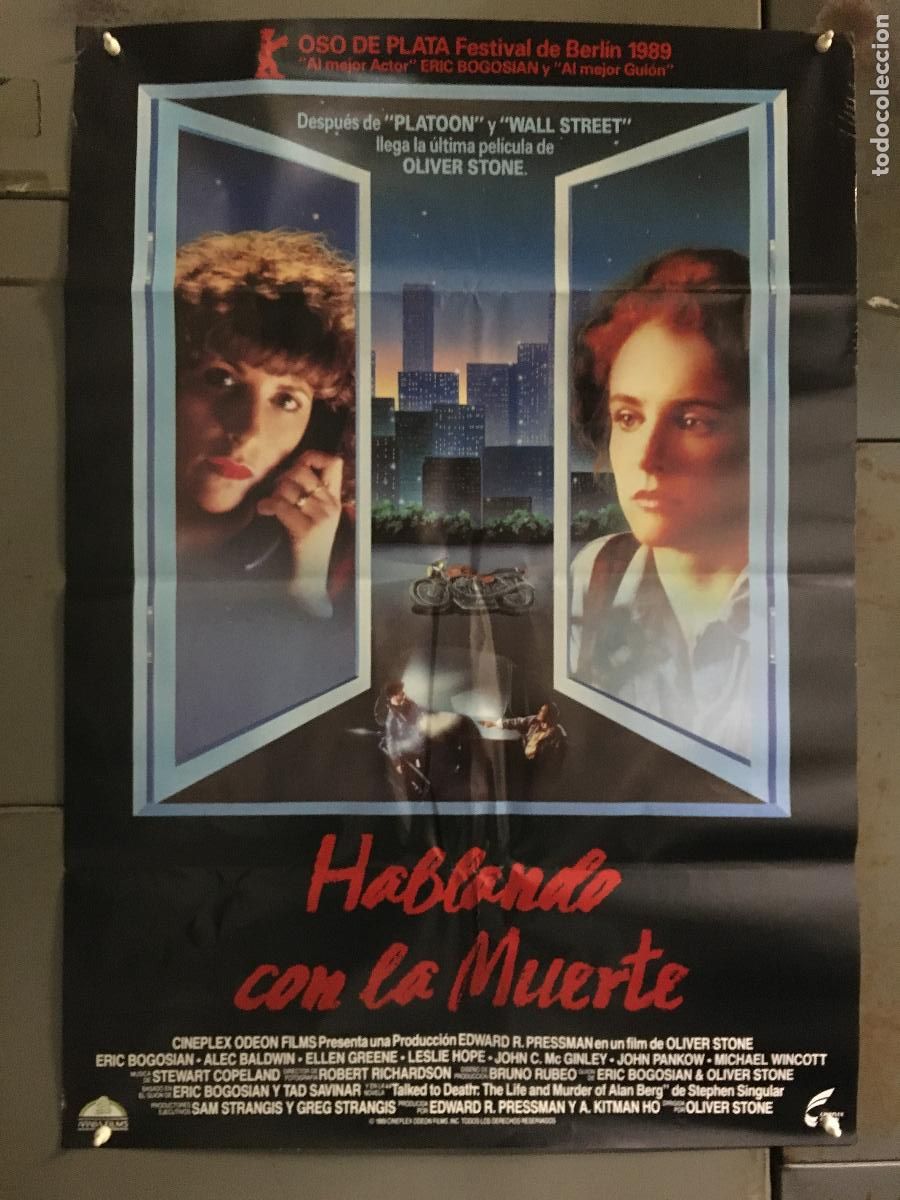 Cine: AFI21 HABLANDO CON LA MUERTE ALEC BALDWIN OLIVER STONE POSTER ORIGINAL 70X100 ESTRENO h13