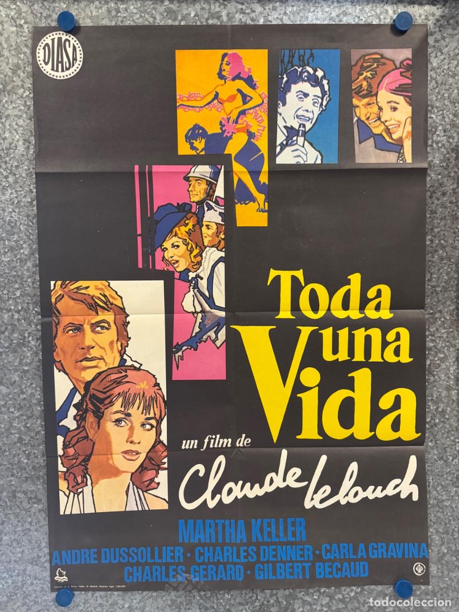 Cine: Toda una vida, Martha Keller, Charles Denner, A&ntilde;o 1975, POSTER ORIGINAL